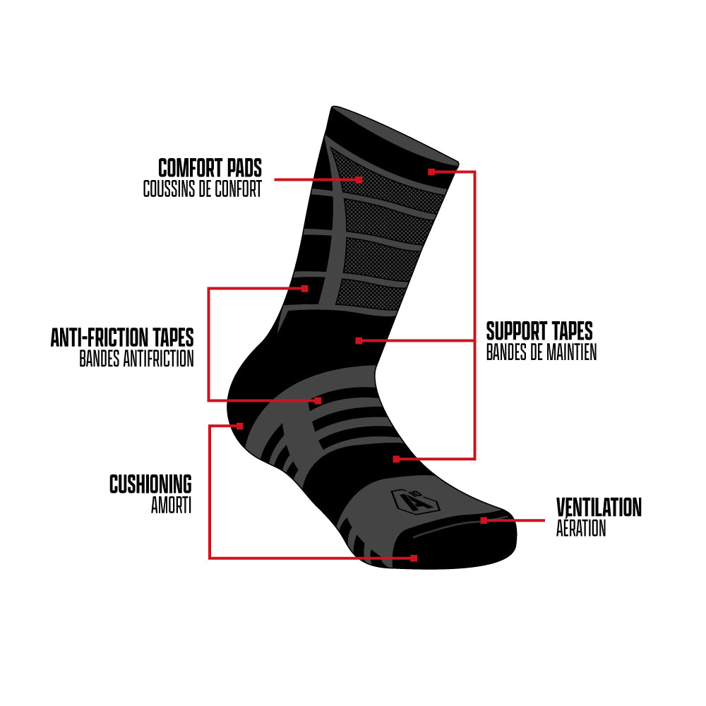 Chaussettes chaudes A10 Equipment Impact 14 Winter en laine mérinos