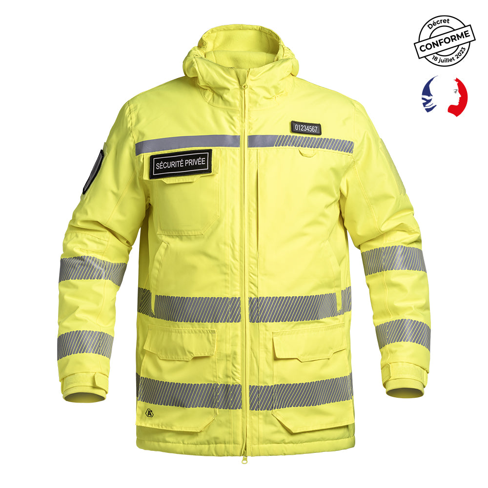 Parka A10 Equipment Hardshell SÉCU-ONE WF 150 haute visibilité Sécurité Privée