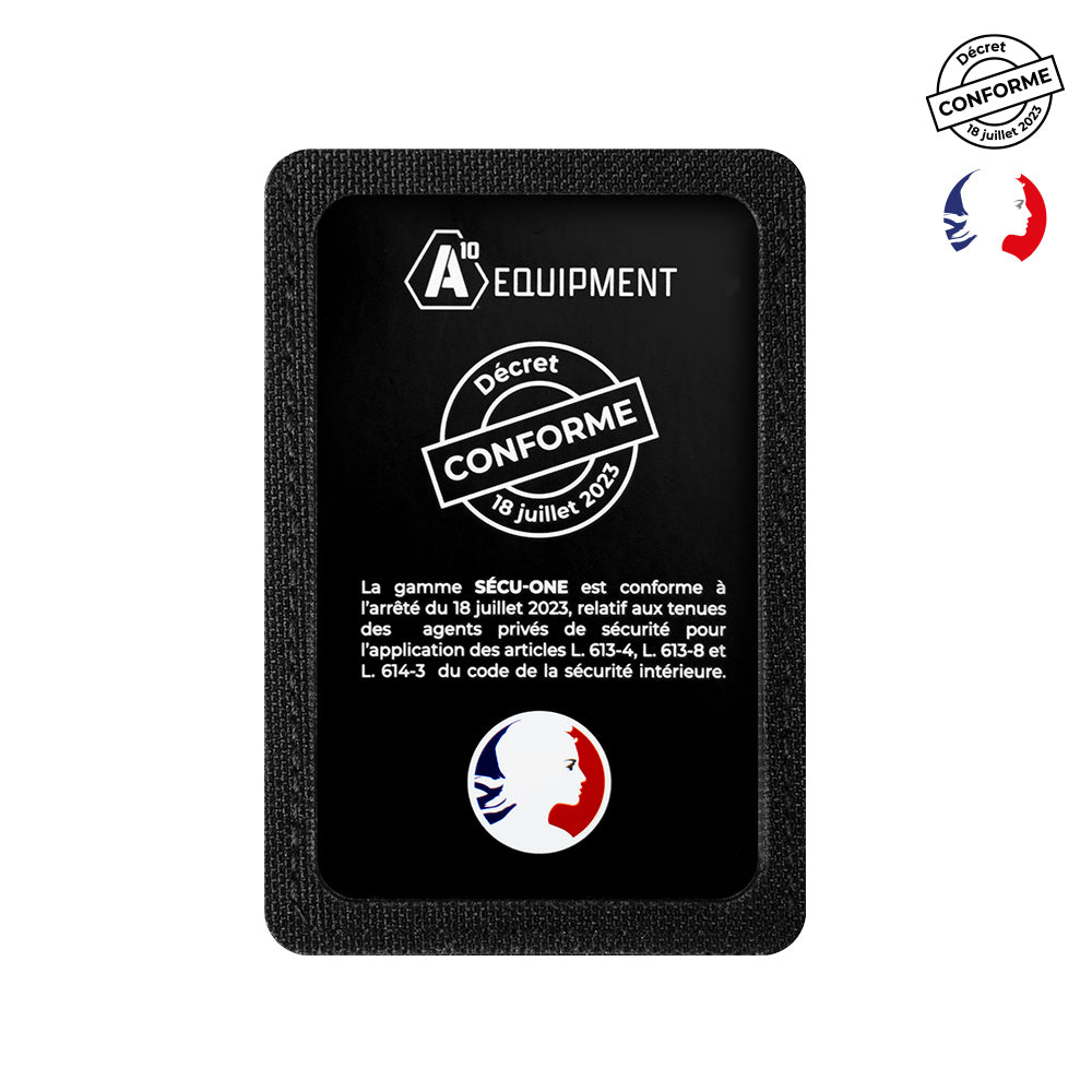 Porte-carte FDO A10 Equipment auto-agrippant SÉCU-ONE L. 9 x H. 6,5 cm