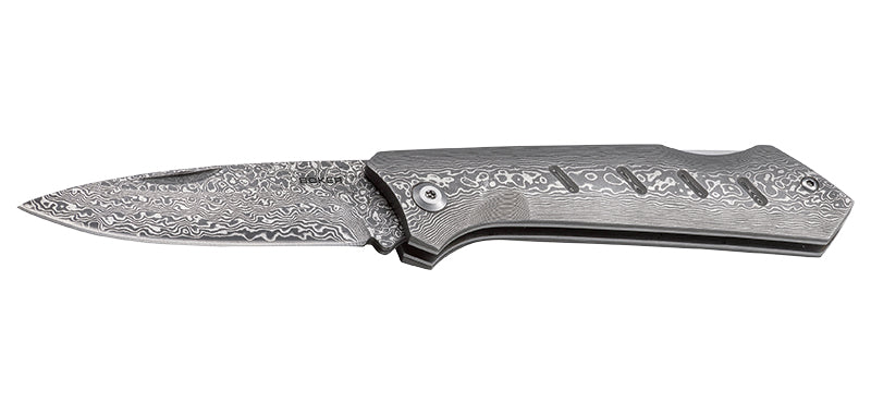 Couteau pliant Boker Plus Damascus Dominator acier Damas lame 84 mm
