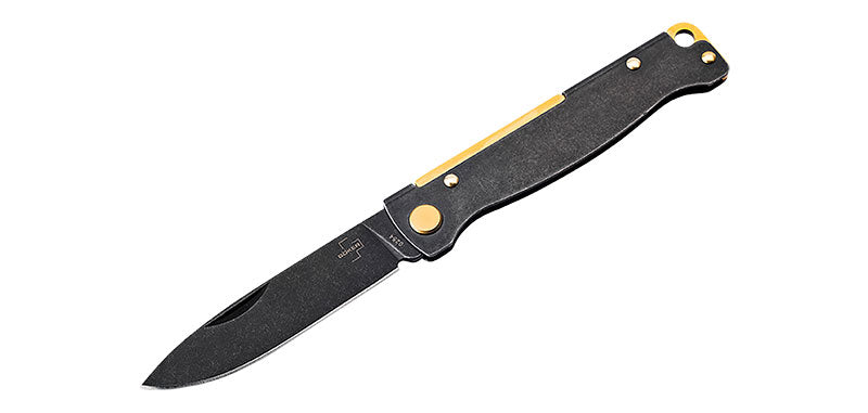 Couteau pliant Boker Plus Atlas Black Stonewash Copper acier 12C27 lame 71 mm