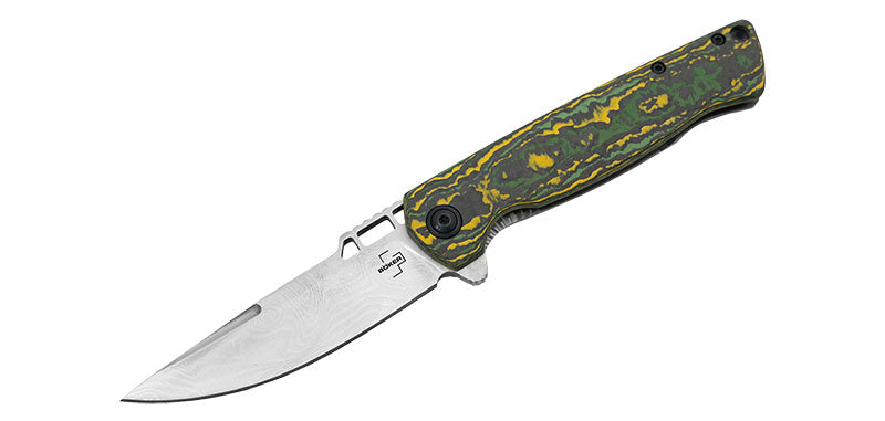 Couteau pliant Boker Plus ME 109 Damast acier Damas lame 80 mm lame drop point