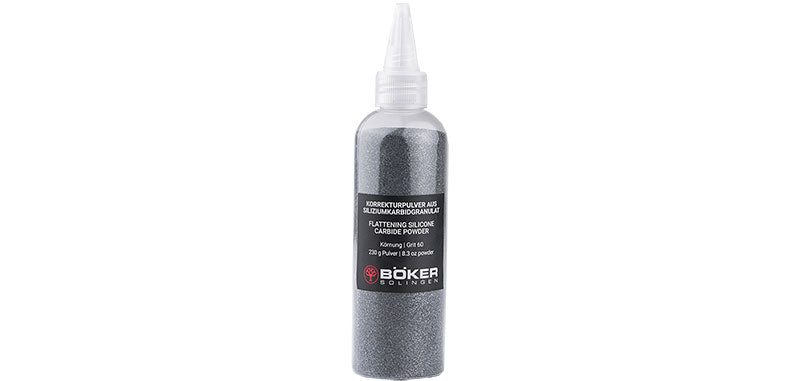 Poudre de dressage Boker en carbure de silicium 230 g pour pierres à aiguiser