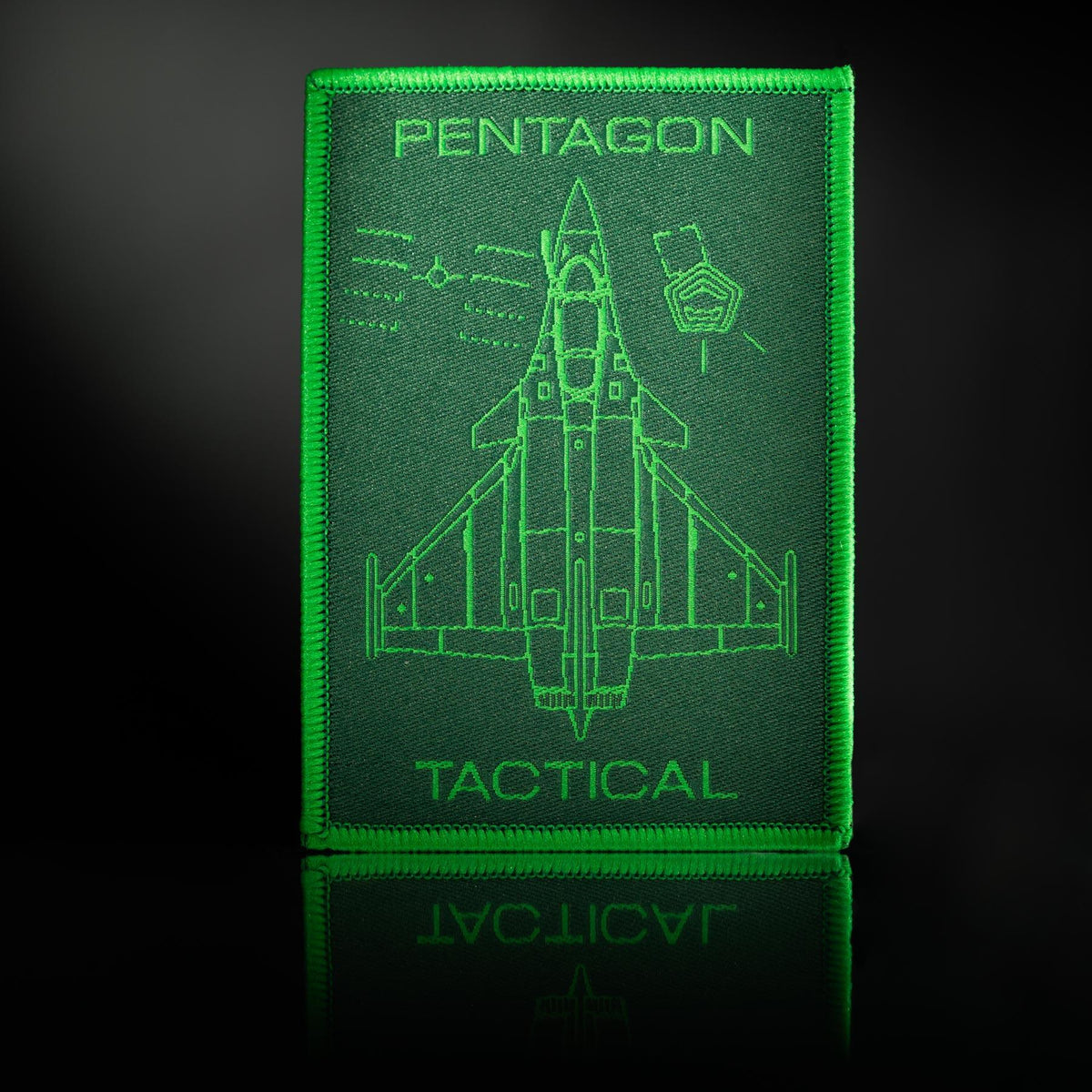 Patch moral Pentagon Rafale Linear tissé polyester dos auto-agrippant 60 x 90 mm
