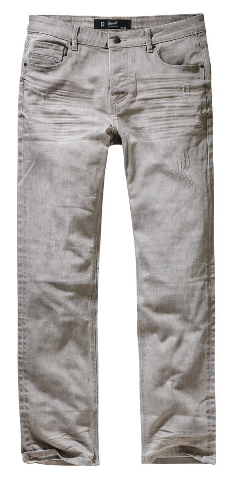Jean Brandit Jake Denim coton extensible délavé à la pierre coupe droite et taille standard