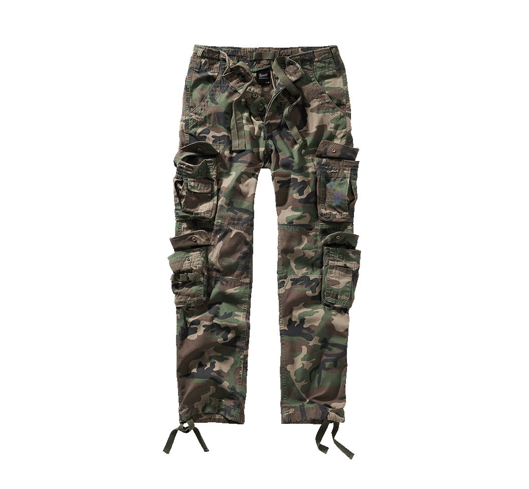 Pantalon cargo Brandit Pure Slim Fit coton 100 % huit poches et taille réglable par cordon
