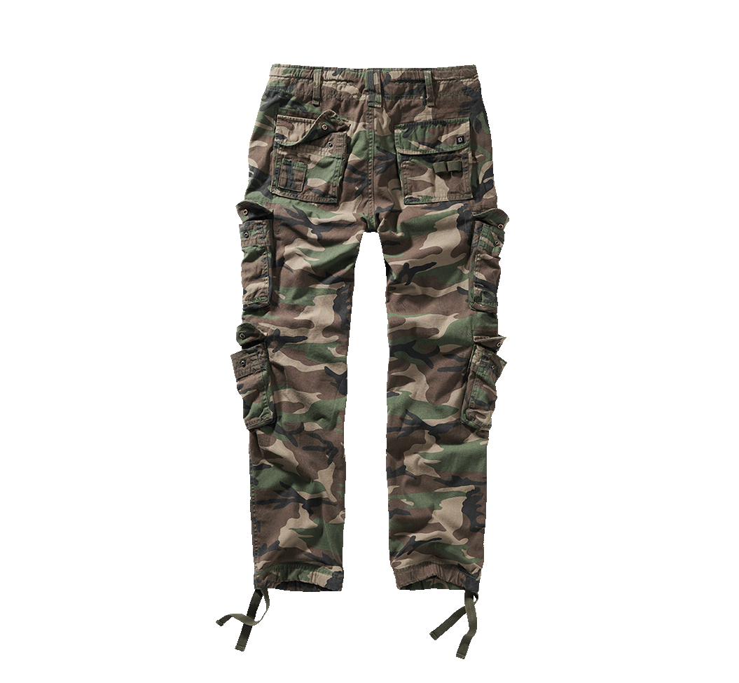 Pantalon cargo Brandit Pure Slim Fit coton 100 % huit poches et taille réglable par cordon