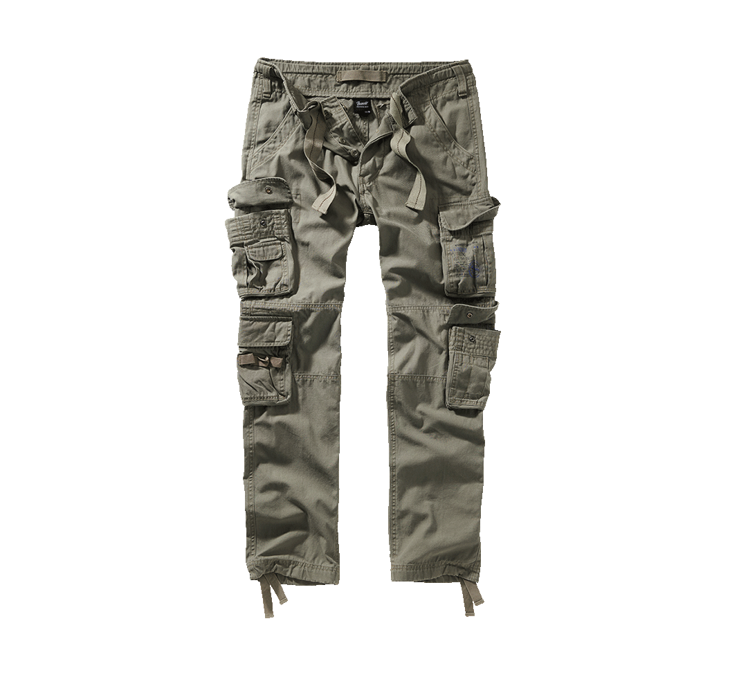 Pantalon cargo Brandit Pure Slim Fit coton 100 % huit poches et taille réglable par cordon