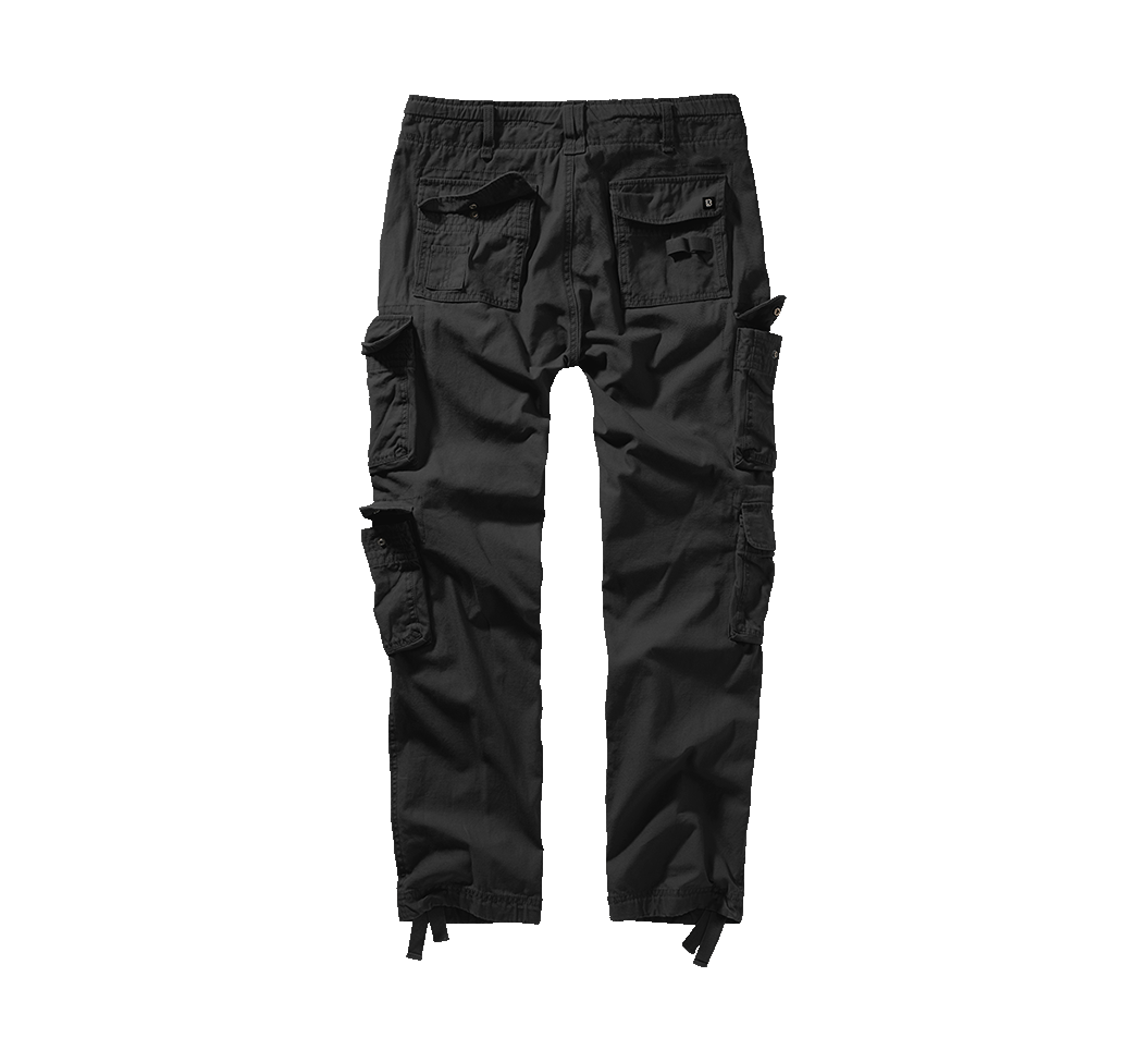 Pantalon cargo Brandit Pure Slim Fit coton 100 % huit poches et taille réglable par cordon