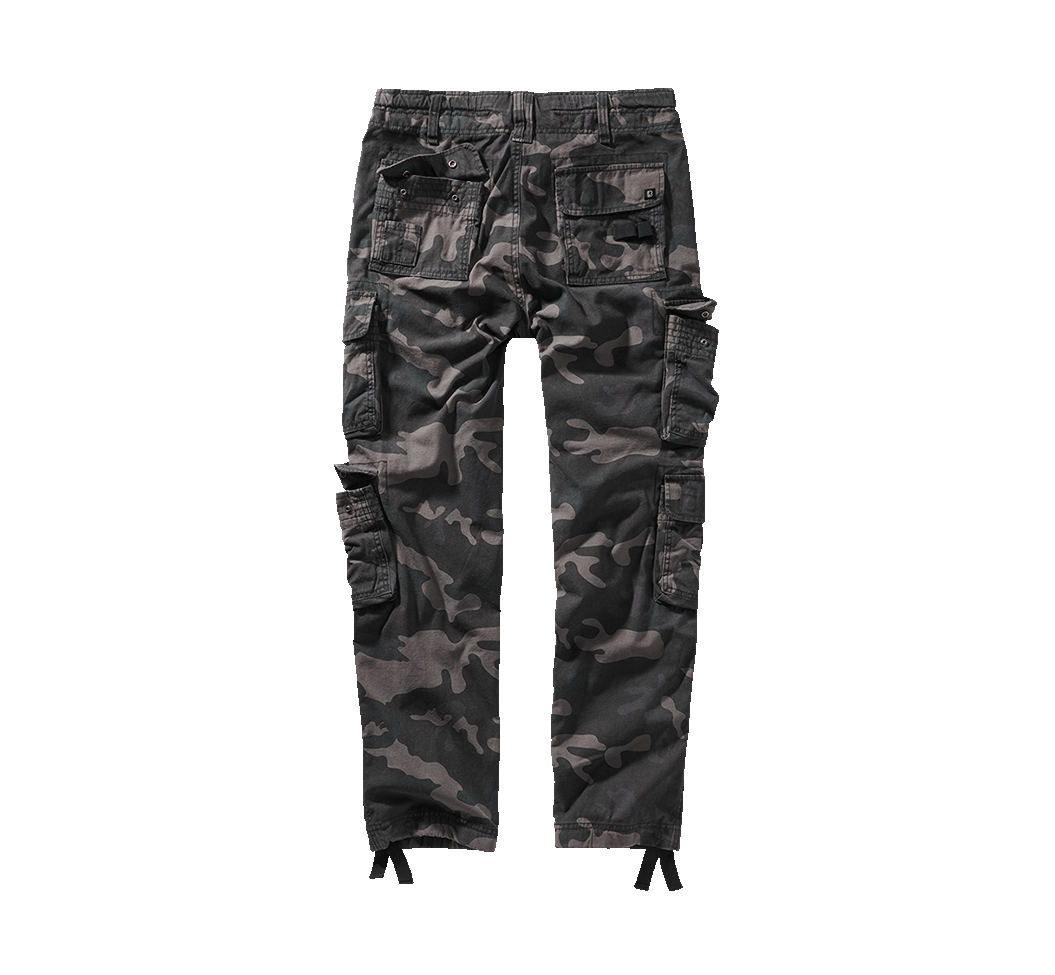 Pantalon cargo Brandit Pure Slim Fit coton 100 % huit poches et taille réglable par cordon