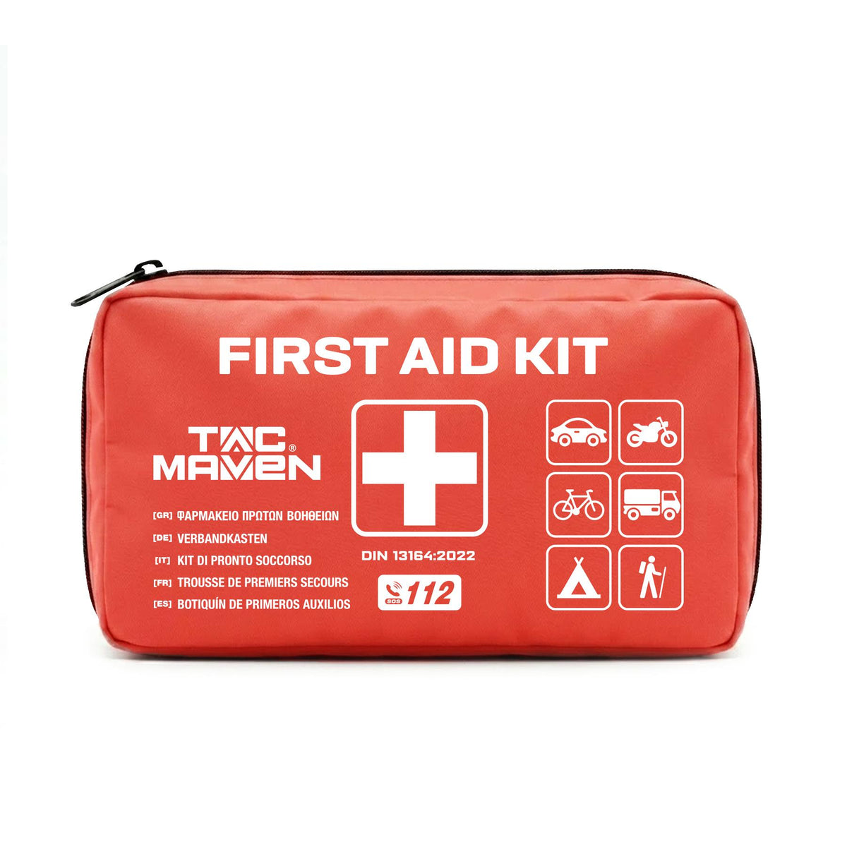Kit de premiers secours Tac Maven conforme DIN 13164:2022 en boîtier rigide résistant à l'eau