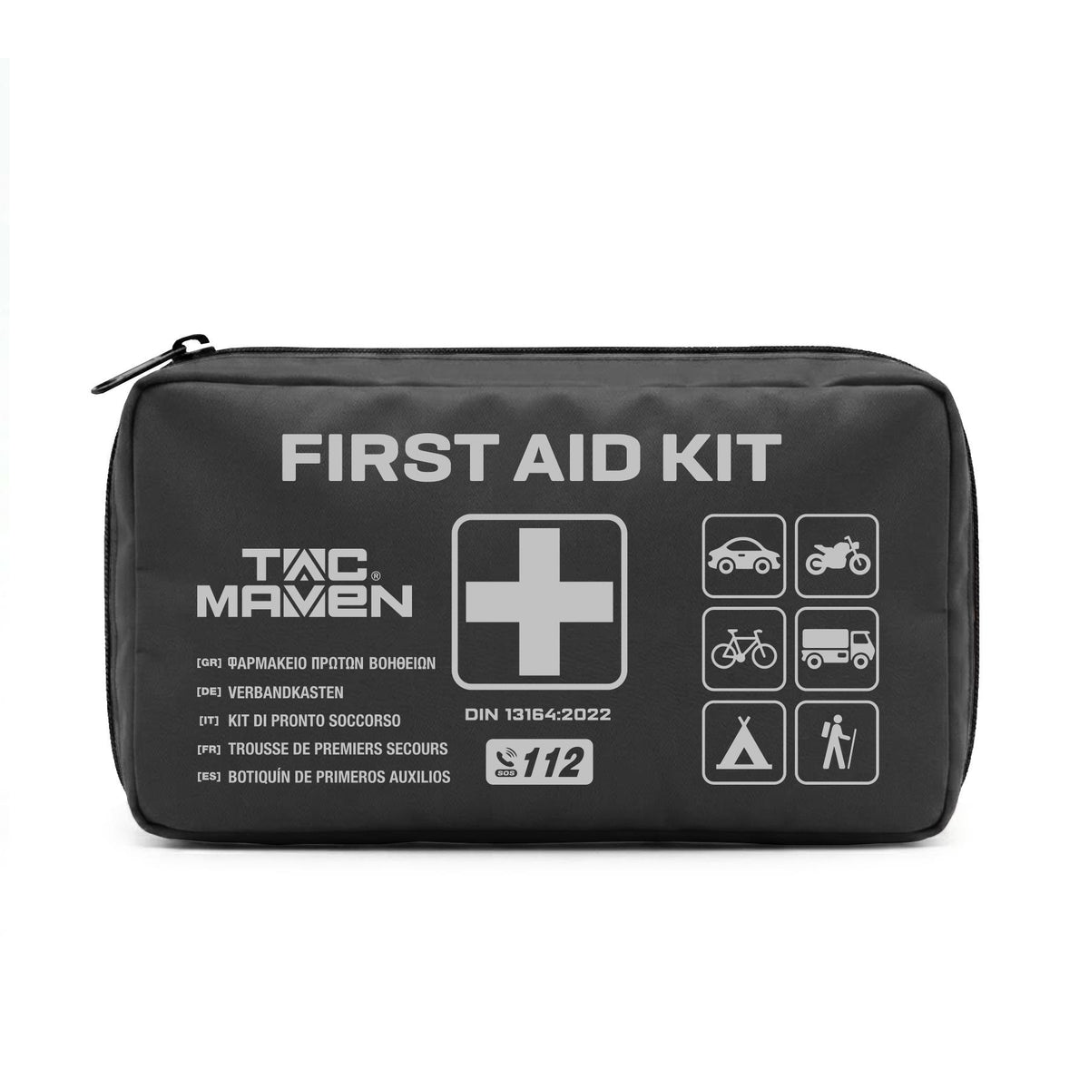 Kit de premiers secours Tac Maven conforme DIN 13164:2022 en boîtier rigide résistant à l'eau