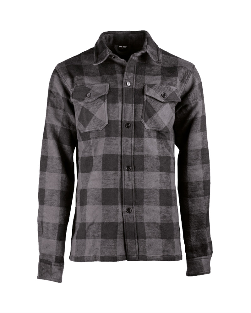 Chemise type bûcheron Mil-Tec en coton 330 g/m² à deux poches de poitrine boutonnées