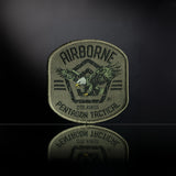 Patch moral Pentagon Airborne tissé polyester dos auto-agrippant carré 65 x 65 mm
