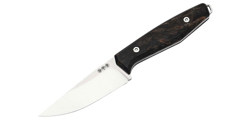 Couteau à lame fixe Boker AK1 Droppoint MagnaCut Black Birch Curl acier MagnaCut lame 76 mm