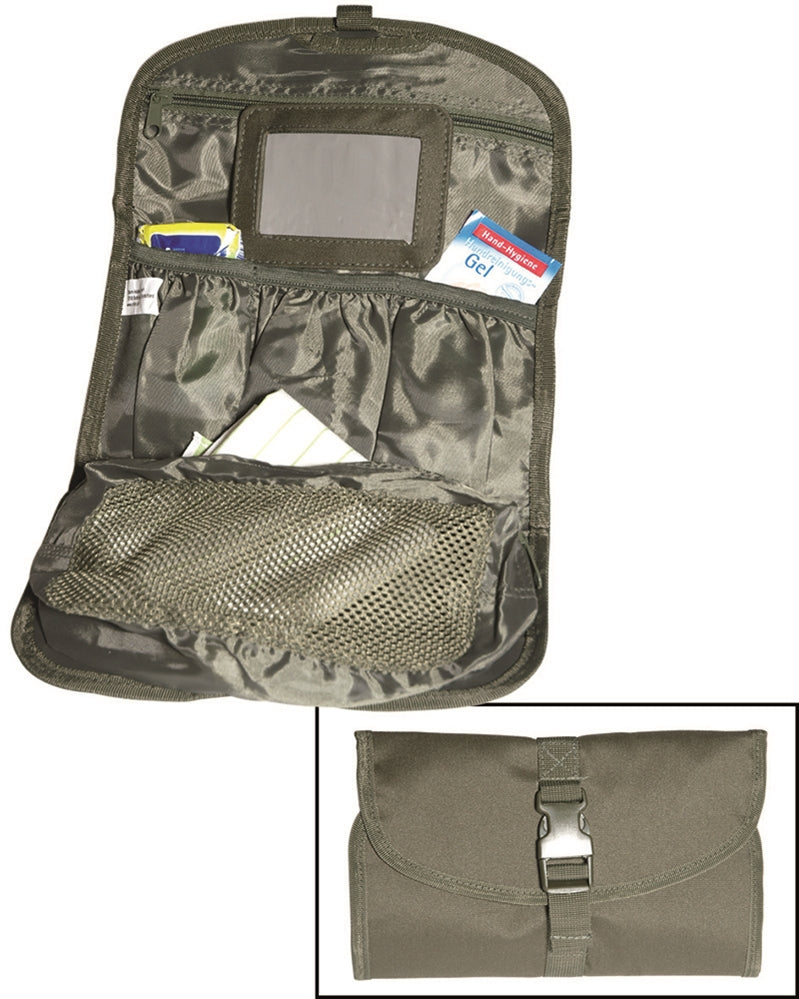 Trousse de toilette Mil-Tec Classic en polyester PVC à suspendre avec multiples compartiments d'organisation