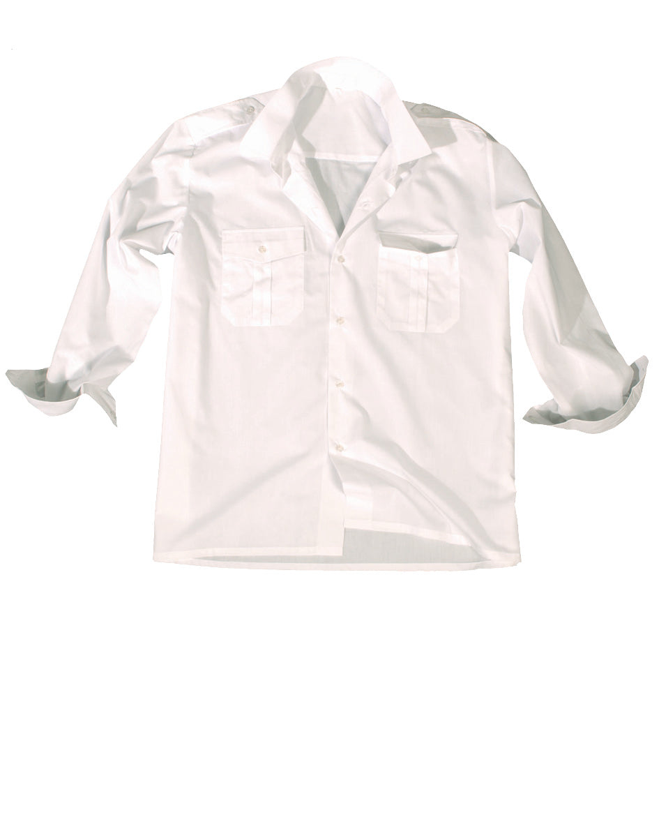 Chemise de service Mil-Tec manches longues en twill polycoton à pattes d'épaule amovibles