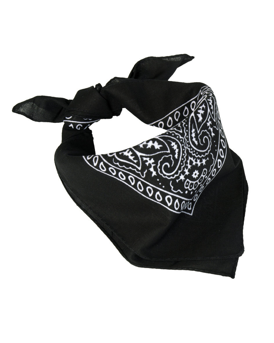 Bandana Mil-Tec type western en coton 54,5 x 54,5 cm à nouer au cou ou sur la tête