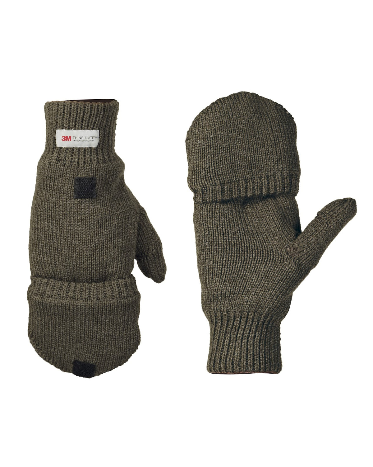 Gants mitaines Mil-Tec convertibles en polyacrylique ouatinage Thinsulate doublure polyester