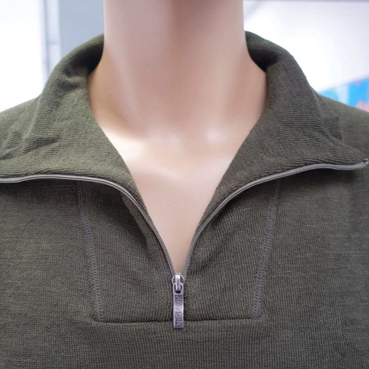 Pull Artica Trek en laine mérinos 200 g/m² col montant à glissière et dos allongé