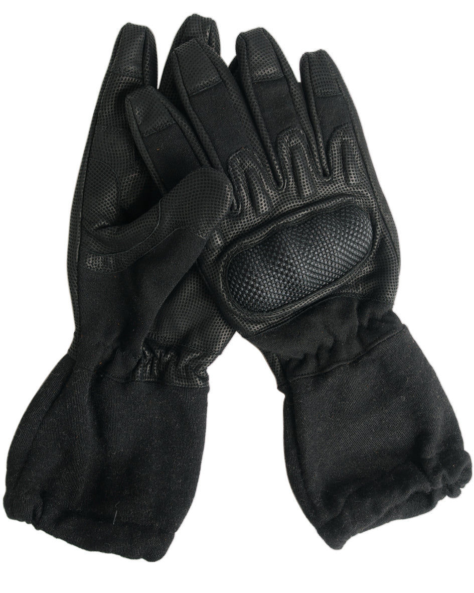 Gants d'intervention Mil-Tec en cuir et aramide Nomex avec coque et manchette