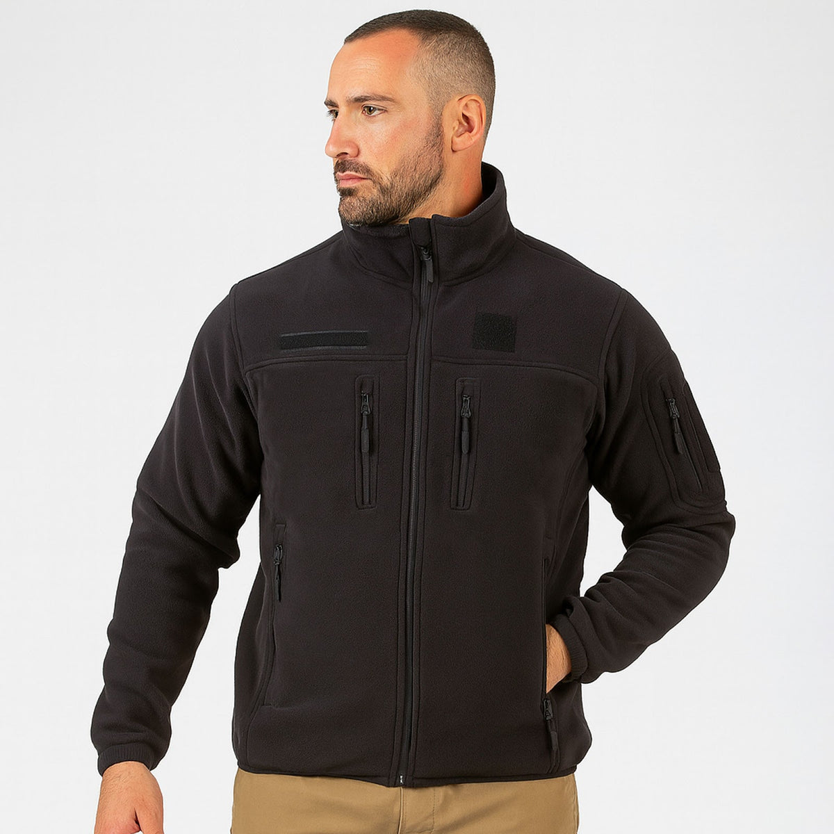 Veste polaire Fitté coupe ajustée polyester anti-bouloche 390 g/m² 5 poches