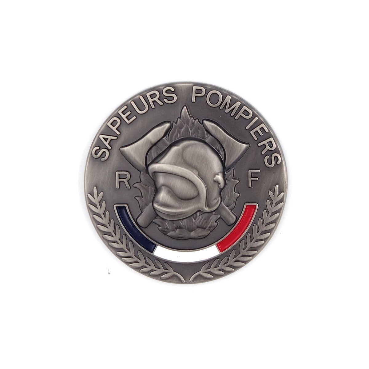 Médaille Patrol Equipement Sapeurs-Pompiers en acier frappé en relief 45 mm
