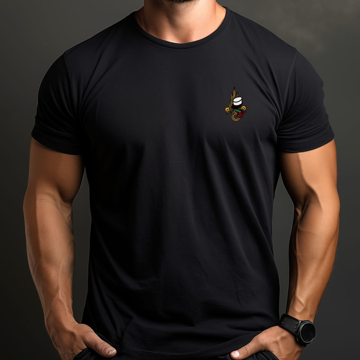 T-shirt uni Patrol Equipement brodé Légion en coton peigné 180 g/m² manches courtes