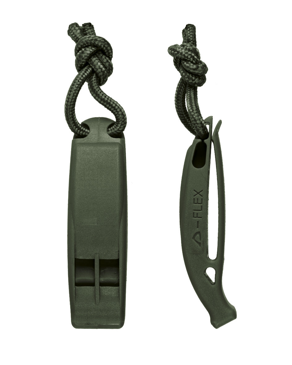 Sifflet Tactical MOLLE Mil-Tec en polyoxyméthylène, lot de deux avec cordon, EN ISO 12402-8