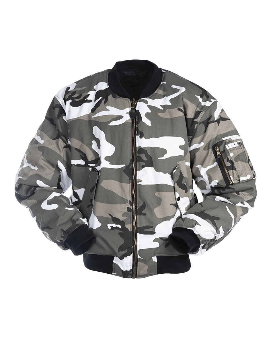 Blouson aviateur type MA1 Mil-Tec matelasse 200 g/m2 avec poche de bras a glissiere