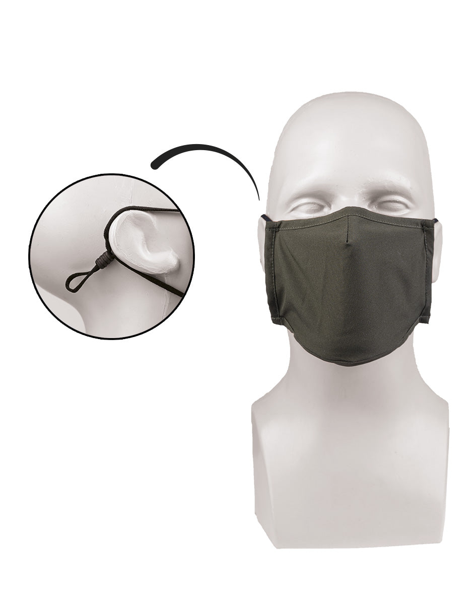 Masque facial Mil-Tec Square-Shape en polyester élasthanne doublé coton avec pince-nez
