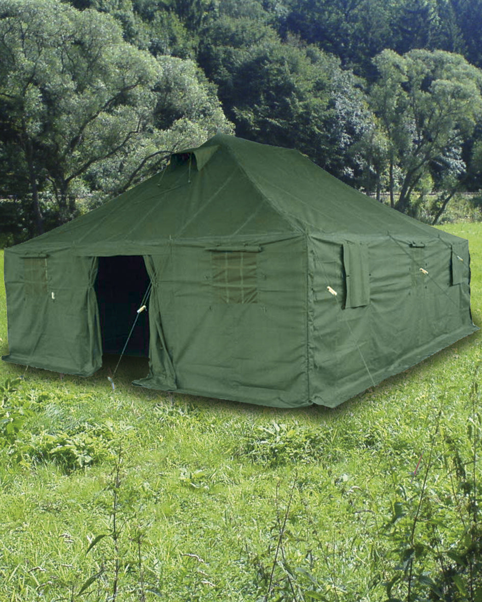 Tente militaire Mil-Tec 6 x 5 m en toile polyester 300 g/m² armature acier 30 m² au sol