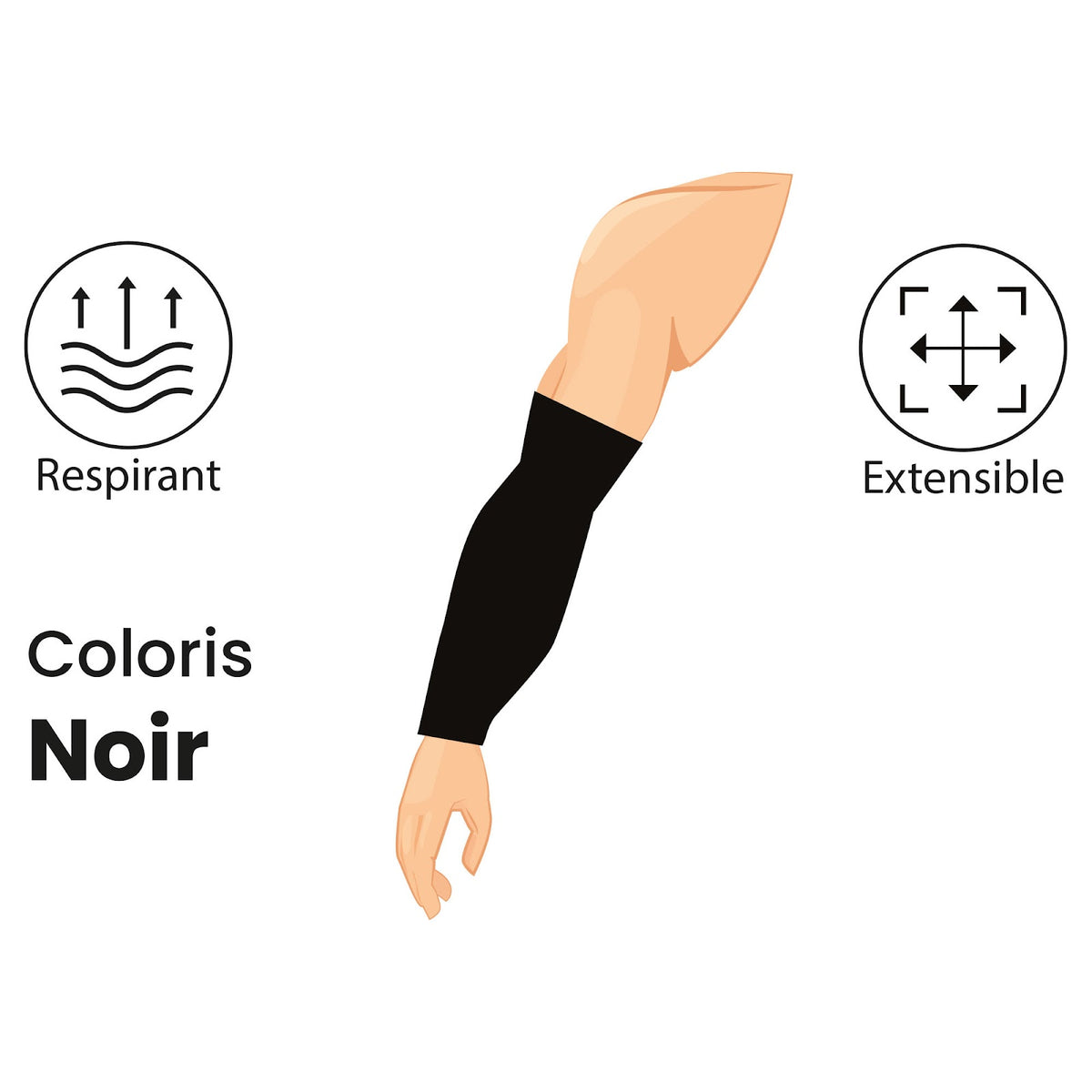 Manchettes couvre-tatouages sans couture polyamide élasthanne vendues par paire
