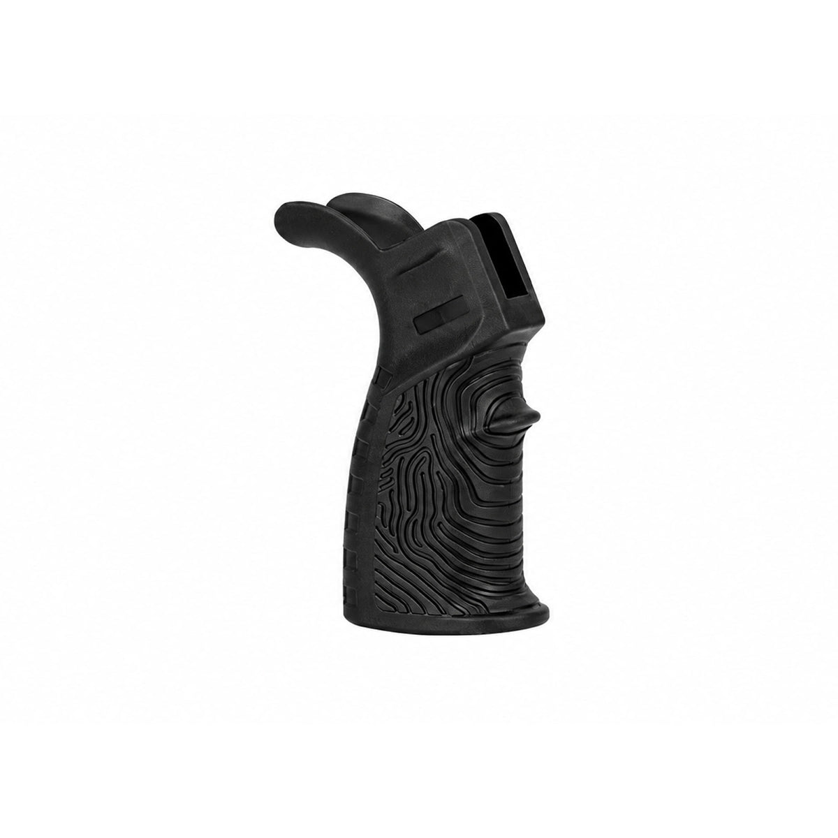 Poignée pistolet DLG Tactical caoutchoutée extension arrière empreintes de doigts 106 g