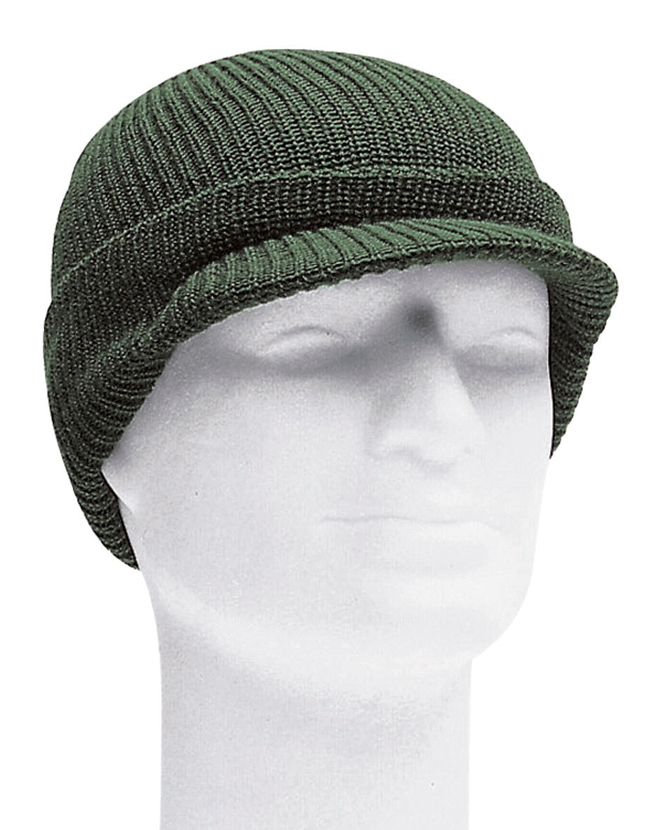 Bonnet type US Watch Cap Mil-Tec en polyacrylique tricoté avec visière courte