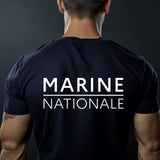 T-shirt Marine Nationale en coton peigné 150 g/m² à marquage recto-verso