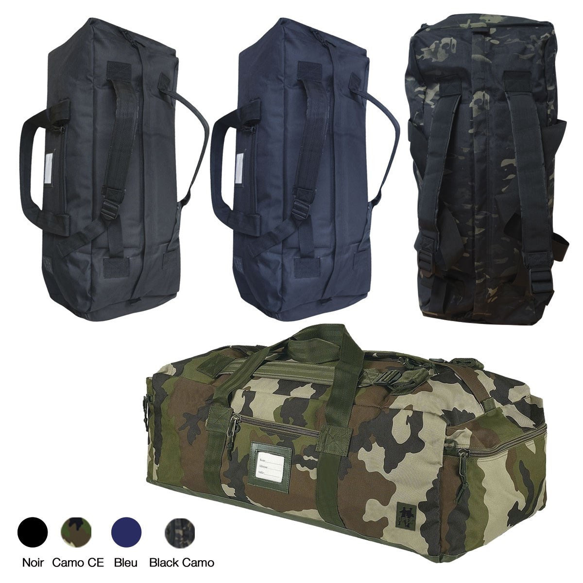 Sac de voyage OPEX Commando 80 litres en polyester déperlant à double curseur