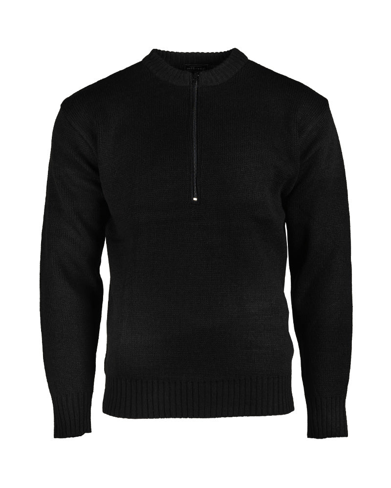 Pull type armee suisse Mil-Tec en polyacrylique col rond a glissiere profonde