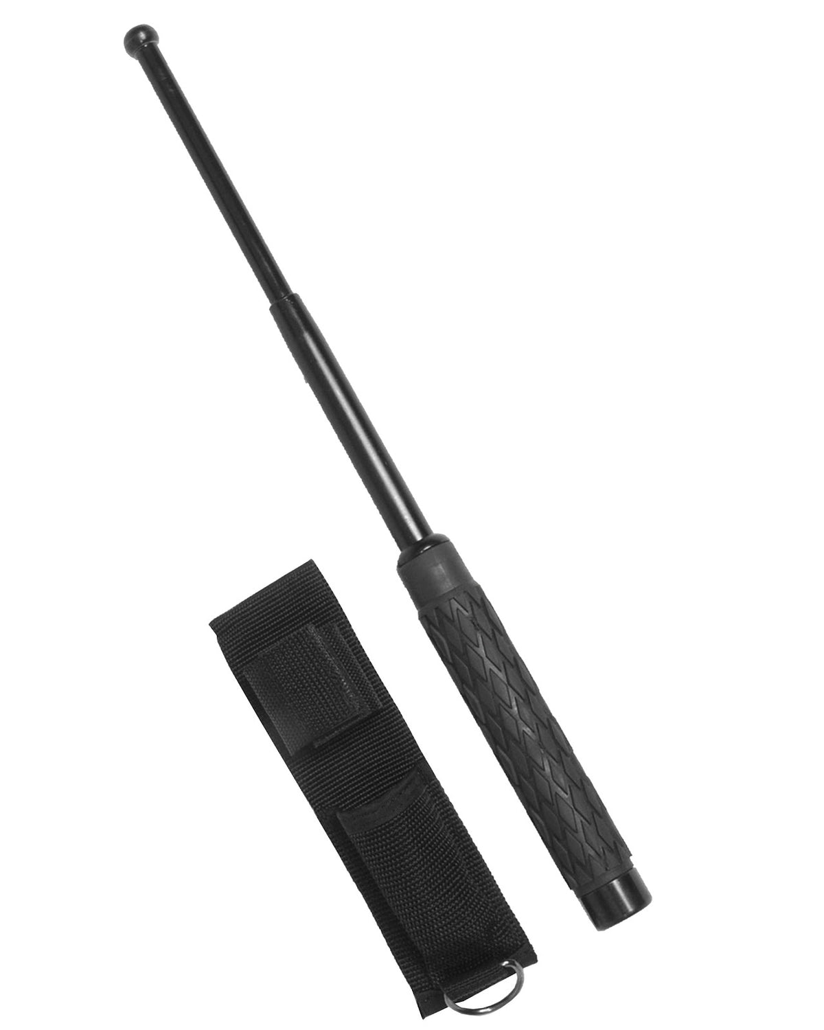 Matraque télescopique Mil-Tec acier au carbone 20 / 53 cm poignée TPE avec étui nylon
