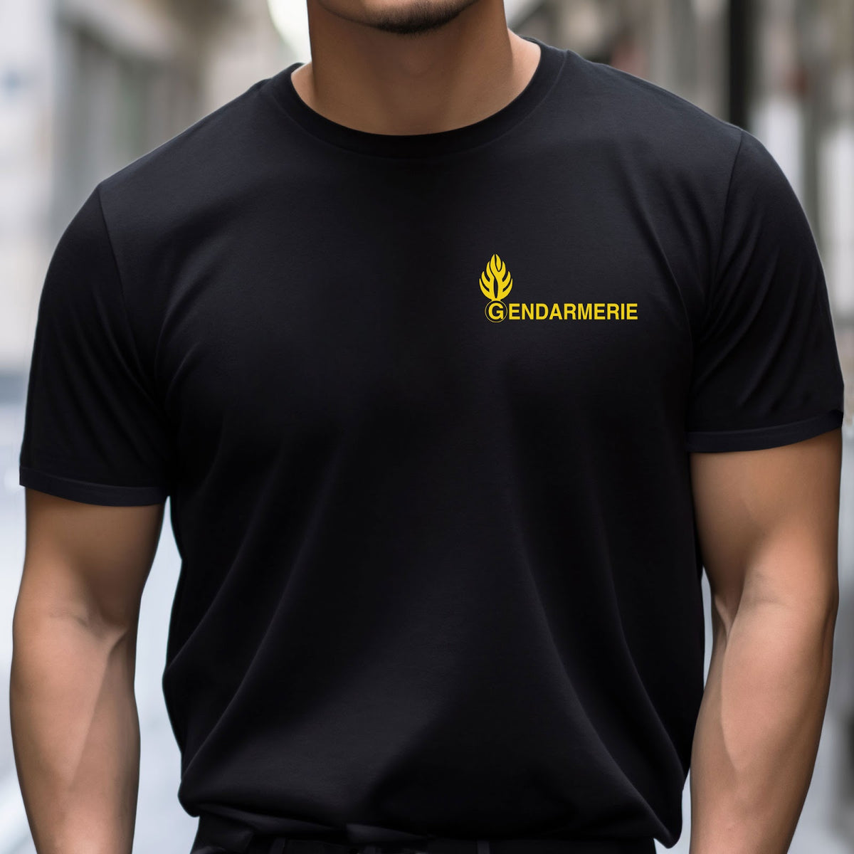 T-shirt Gendarmerie Patrol Equipement coton 150 g/m² manches courtes marquage imprimé