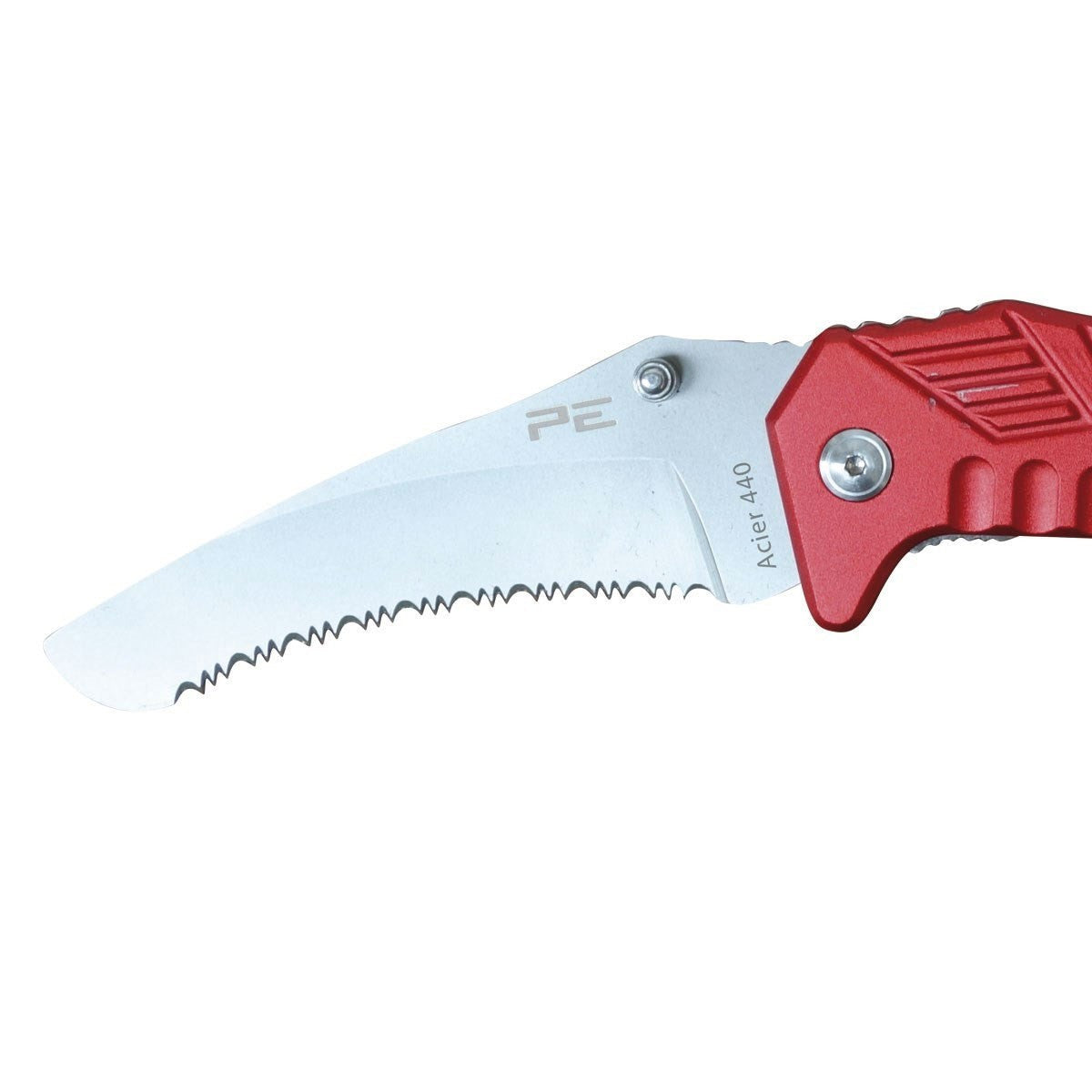 Couteau pliant coupe-sangle et brise-vitre lame acier inoxydable 440 de 8,5 cm