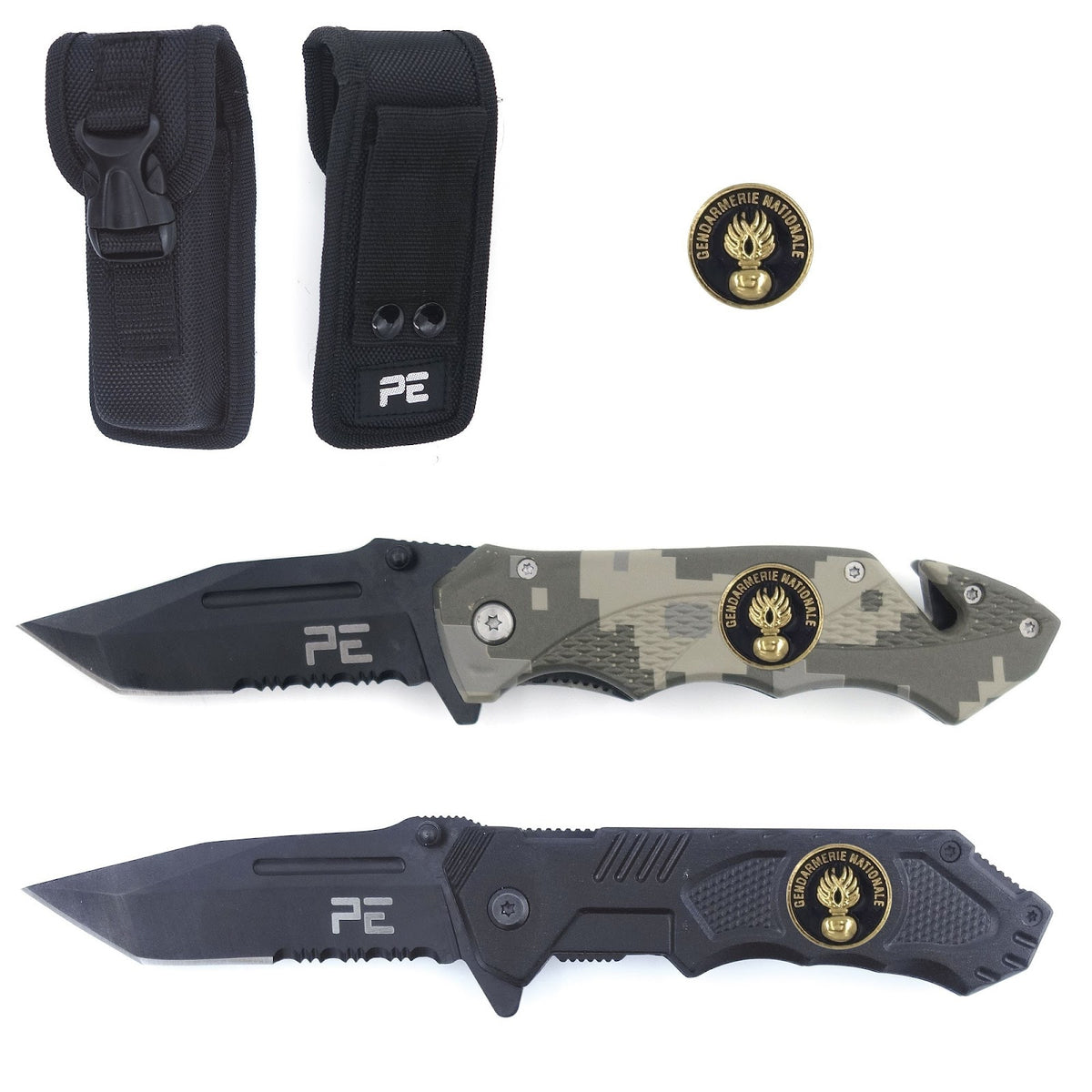 Couteau pliant Patrol Equipement Survival Gendarmerie lame acier 440 de 8,5 cm