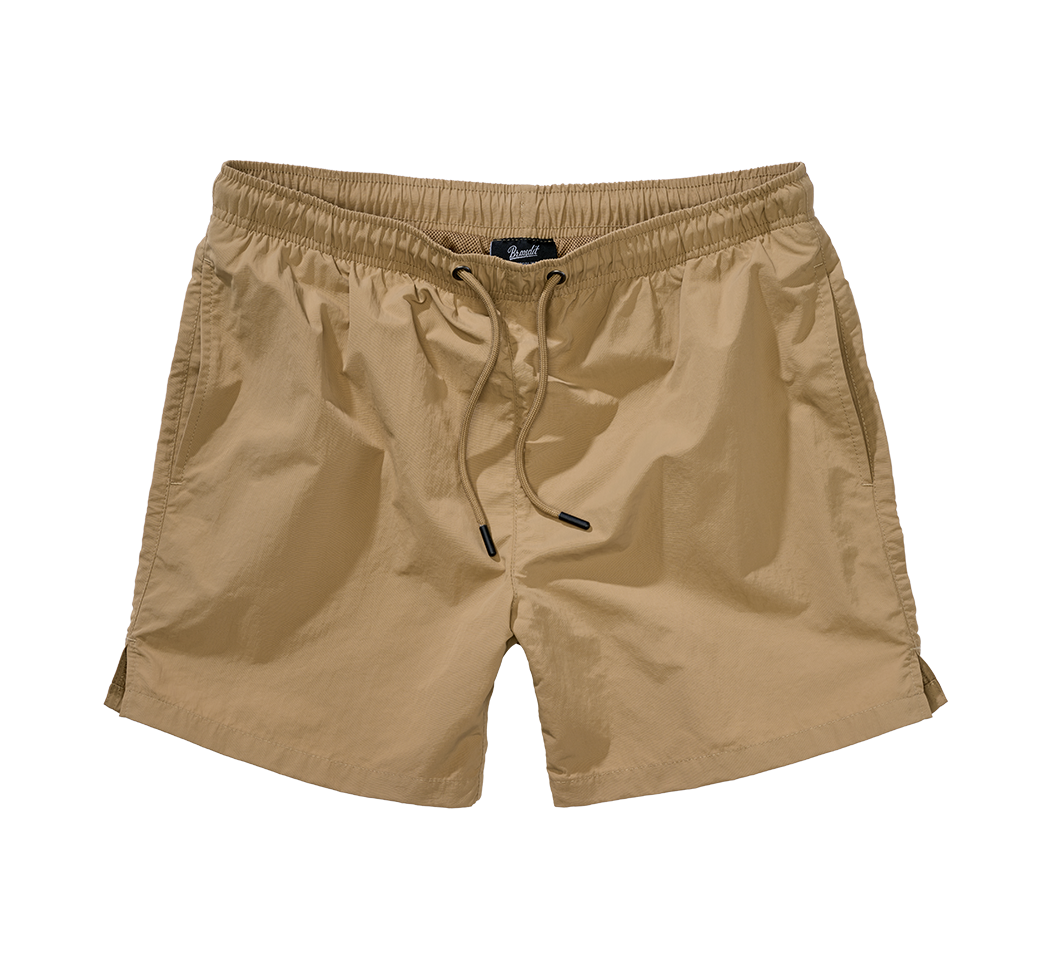 Short de bain Brandit Swimshort Basic en nylon à doublure filet et poche à glissière
