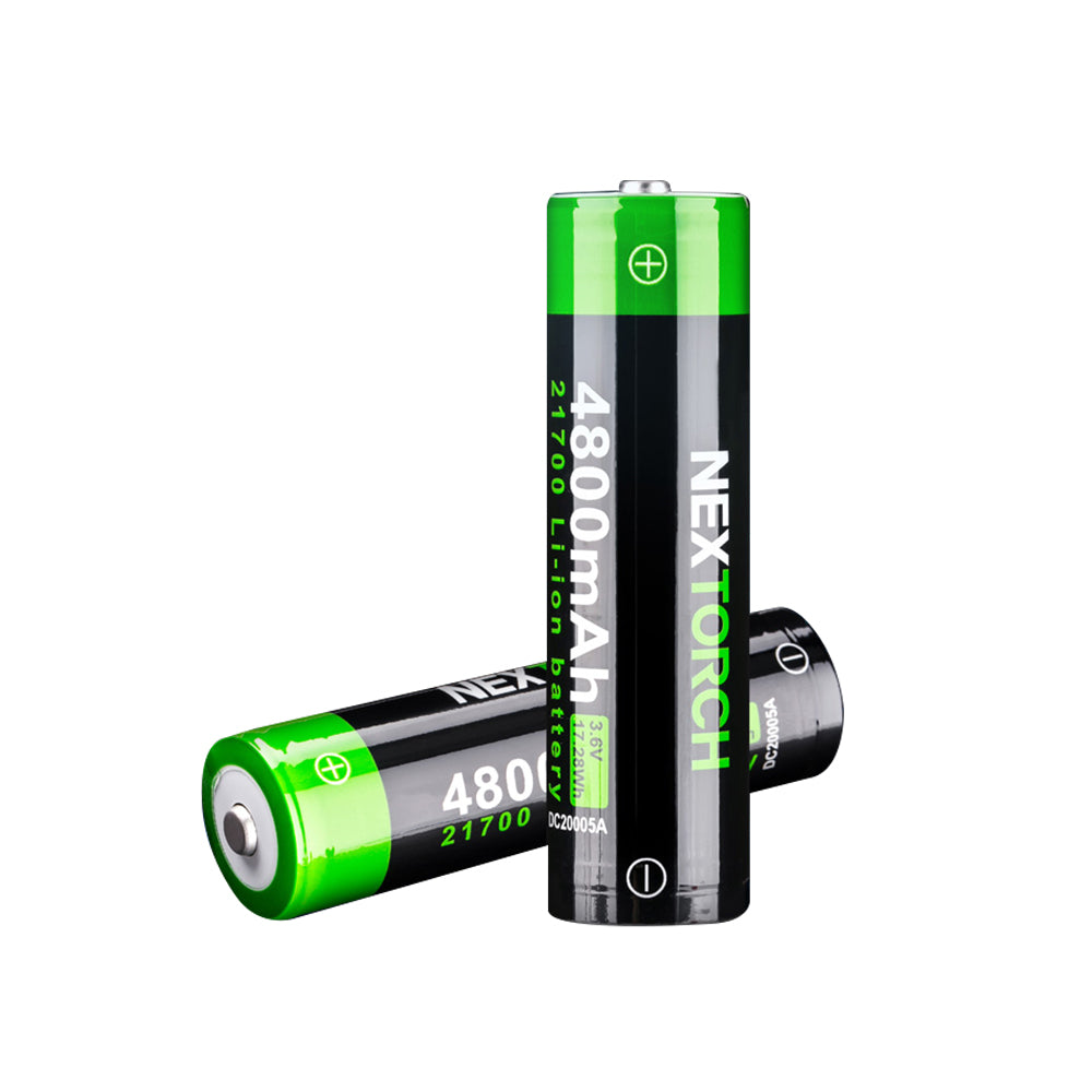 Pile Nextorch 21700 4800 mAh lithium-ion 3,6 V haute capacité pour lampes puissantes