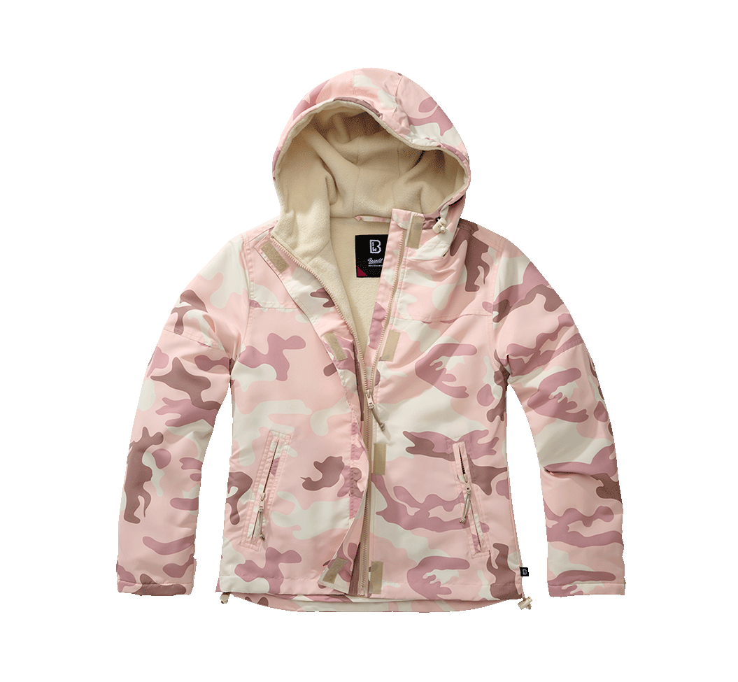 Veste coupe-vent Brandit coupe femme doublée polaire capuche et poches à glissière