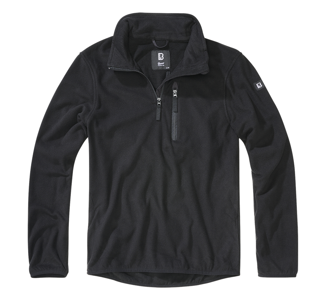 Polaire Brandit Fleece Troyer 170 g/m² col montant et poche de poitrine dissimulée