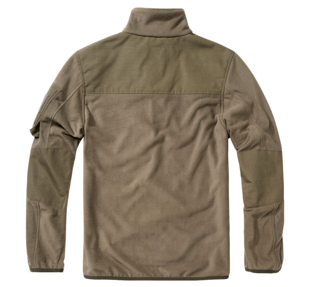 Polaire Brandit Fleece Troyer Ripstop 170 g/m² épaules et coudes renforcés poche de bras