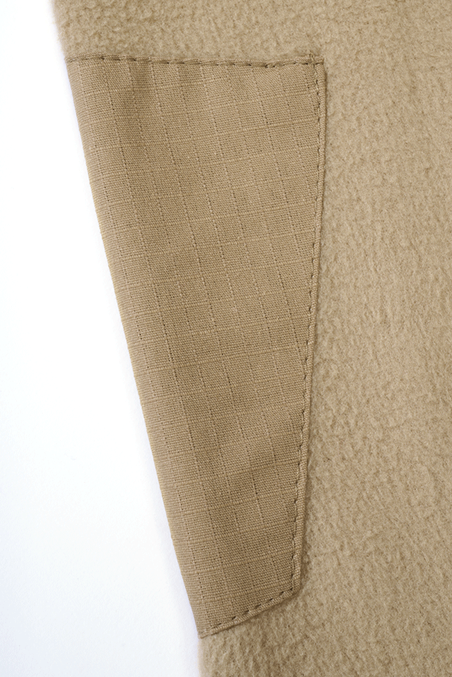 Polaire Brandit Fleece Troyer Ripstop 170 g/m² épaules et coudes renforcés poche de bras