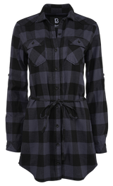 Chemise Brandit Lucy coupe femme à carreaux manches longues deux poches poitrine