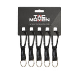 Mousquetons utilitaires Tac Maven en aluminium 6 mm vendus par lot de 5 avec anneau